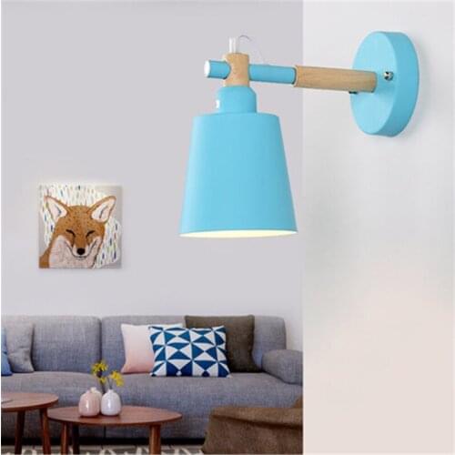 Nordic Loft Style Iron Modern LED Wall Light Fixtures Industrial Wind Wall Sconce Bedroom Bedside Wall Lamp Home Lighting