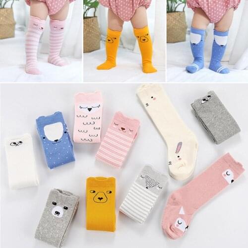 Lovely Fox Ears Animal Print Baby Unisex Soft Breathable Middle Tube Crew Socks Soft Newborn Boy Girl Infant toddler socks
