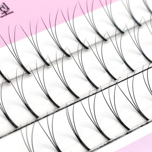 NEW Premade Russian Volume Fans 3D Mink Eyelashes long Stem C/ curl Lash Pre made Eyelash Extensions