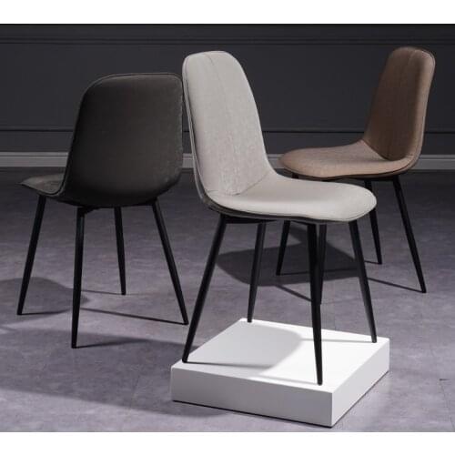 Dining Chair Home Nordic Modern Minimalist Chair Backrest Iron Art
