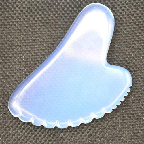 Heart Shape Opal Stone Jade Massager, Stone Gua Sha Tool for Body Health