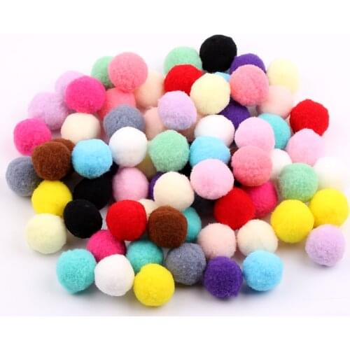 Pompon 15mm Mini Fluffy Soft Pom Poms Pompoms Ball Pom Pom Handmade Kids Toys Wedding Decor DIY Sewing Craft Supplies 144Pcs