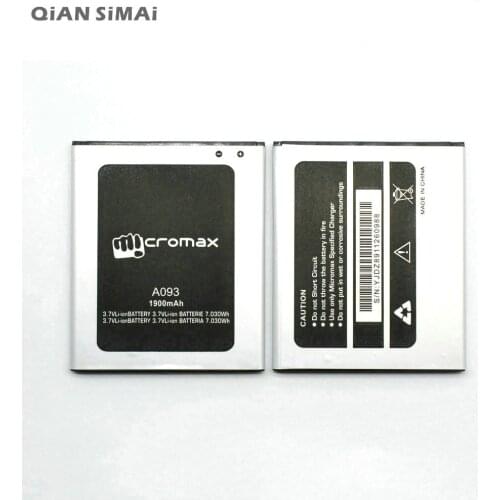 QiAN SiMAi High Quality 1900mAh Mobile Phone Replacement Battery For Micromax A093 Batterij Bateria + Tracking Code