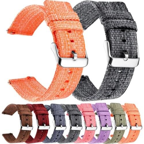 For Huawei Watch Amazfit Nylon Band For Samsung Galaxy Watch 3 Gear S3 Frontier 46 42mm Active 2 Wrist Sport Loop 20 18 22 24mm