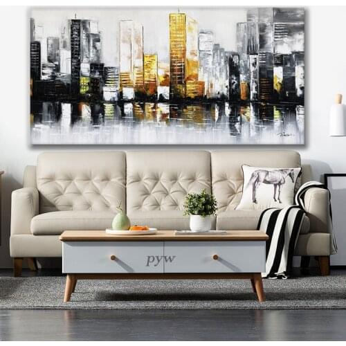 Hand Painted Abstract Oil Painting Beautiful Landscape Art Pictures On Canvas Pictures On The Wall For Living Room Decor