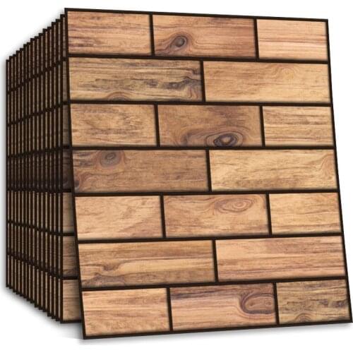 DIY Wood Grain Stickers Living Room 3D Wallpaper for Kids Room Bedroom Kitchen Home Decor Wall Covering Self Adhesive Paper