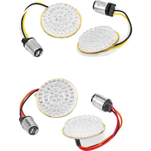 Lighting Fits Harley Davidson Touring Dyna Softail 1157 Brake Light Red& Bullet Style LED Turn Signal Driving/Running Light