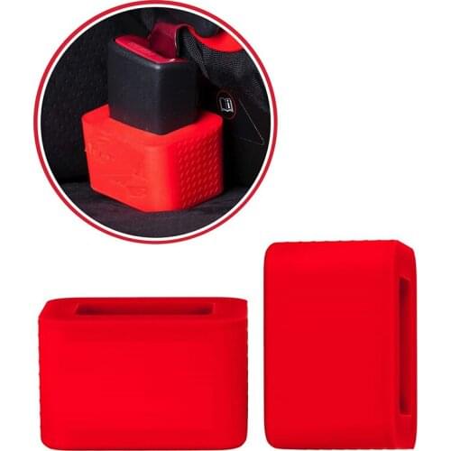 Universal Auto Safety Belt Buckle Holder Silicon Buckle Protective Cover Auto Car Seat Belt Buckle Holder in Upright Position