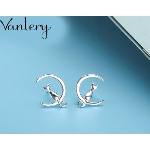 Retro Vintage Moon Cat Earrings For Women Christmas Gifts Punk Trendy 2021 NEW Statement Earrings Jewelry