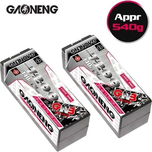 1-2pcs GNB GAONENG 15.2V 7200mAh 4S 140C MAX 280C Hardcase rechargeable battery for 1:8 1/8 RC Car Four Drive Off-Road Boat