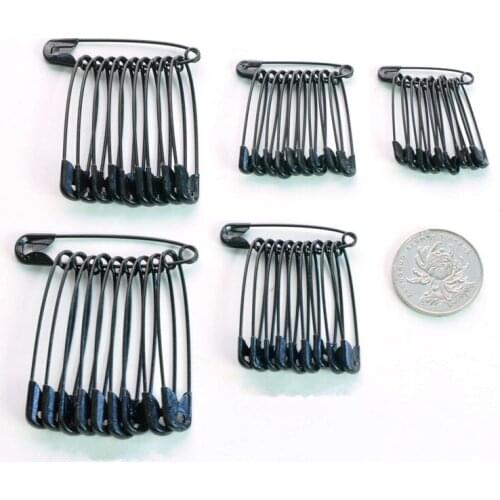 1000pcs Black Safty Pins for Garment Tags Strings/Cords Use DIY Clothes Accessories Black Pins Lenth 18mm-55mm Free Shipping