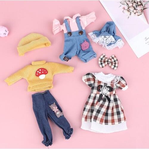 2021 New 1:6 Doll Clothes Outfit Dollhouse Doll Skirt Suit 12 Inch Doll Multicolor Dress Girls Birthday Party Gifts