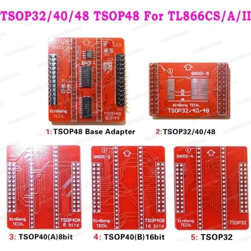 5Pcs Programmer Adapters TSOP32/40/48 TSOP48 NOR Adapter Socket for TL866CS TL866A TL866II Plus Programmer