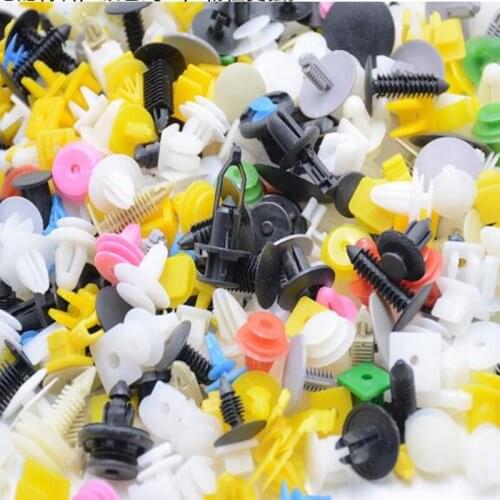 500PCS Mixed Auto Fastener Vehicle Car Bumper Clips Retainer Fastener Rivet Door Panel Fender Liner Universal Fit for All Car