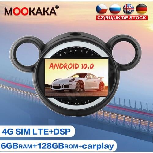 For Mini R56 R60 Cooper 2007+ Android 10.0 6+128G Car Multimedia Player Auto Radio Stereo GPS Navigation Head Unit Tape Recorder