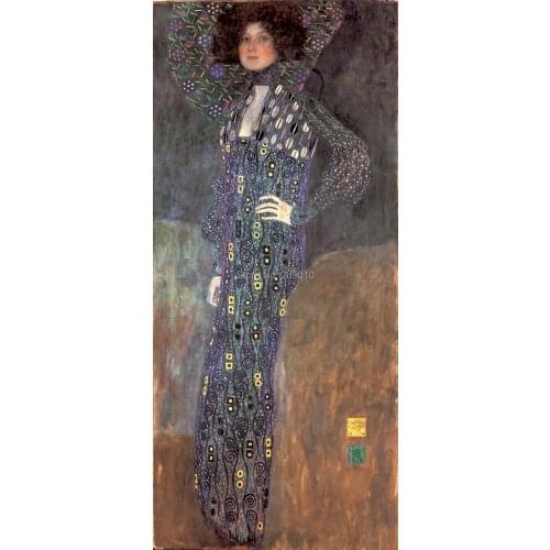 Free shipping Klimt Emily Craig Everett prints painting beautiful woman oil painting on canvas home decoration picture