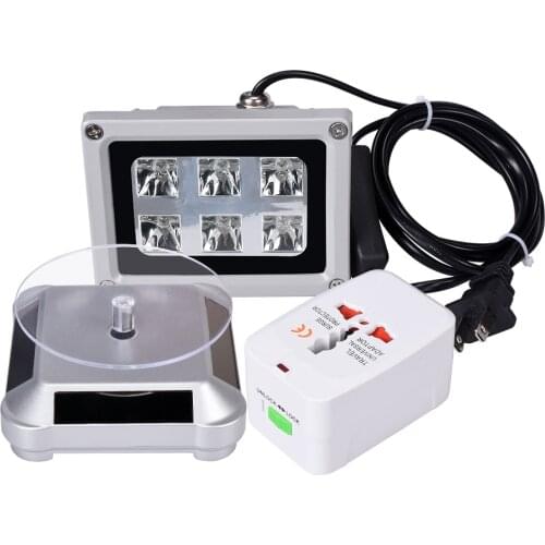 Stand Holder Solar Power Turntable 360 Degree Rotating Display UV LED Resin Curing Light Lamp Parts For DLP/SLA 3D Printer