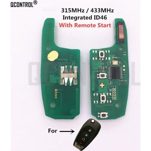 QCONTROL Car Remote Control Key Electronic Circuit Board for Chevrolet Malibu Cruze Aveo 315MHz/433MHz with remote start