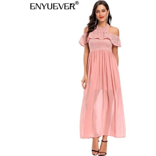 Розовые летние платья ENYUEVER China At AliExpress