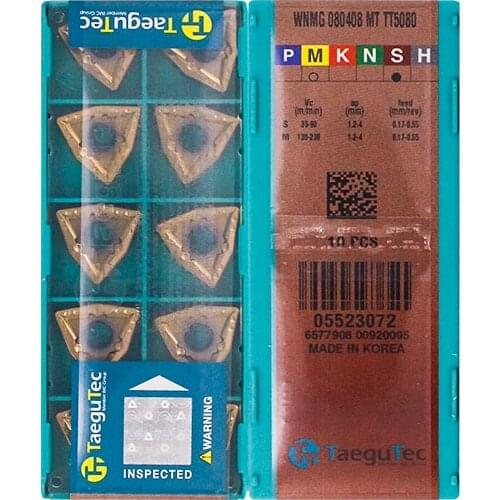 WNMG080408-MT TT5080 100% Original TAEGUTEC carbide insert with the best quality 10pcs/lot free shipping