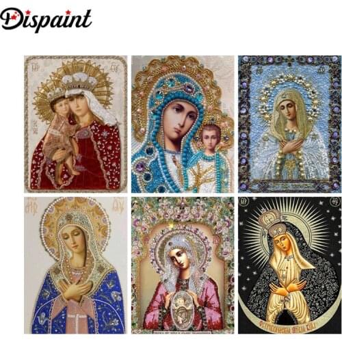 Dispaint Full Square/Round Drill 5D DIY Diamond Painting "Religious figure" 3D Embroidery Cross Stitch 5D Home Decor Gift