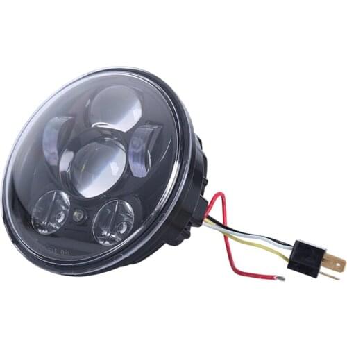 For Yamaha Bolt Raider Stryker SCR950 Warrior 5.75 inch Round LED Headlight Hi Low Beam with Parking Light