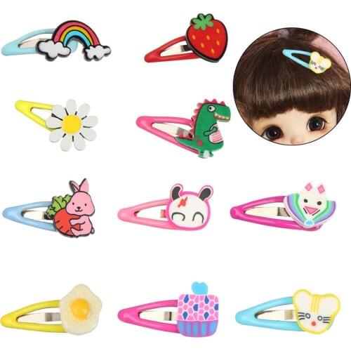 5Pcs 2cm Doll Mini Hair Clip Children Headclip Headwear DIY Doll Accessories Princess Doll Head Clip Toys Girl Birthday Gift