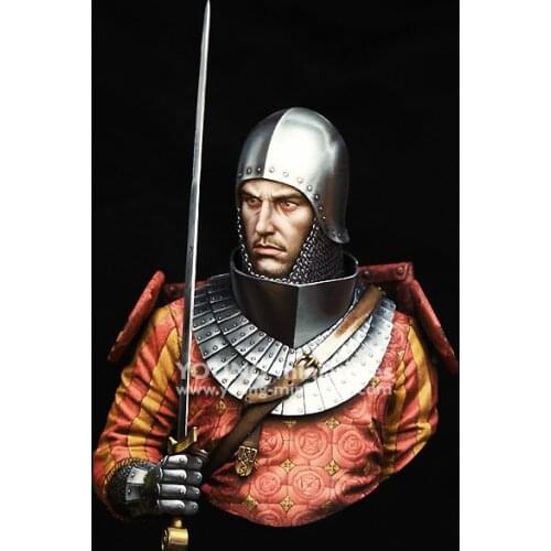 1/10 MEDIEVAL KNIGHT 14th Century Resin kit Bust Figura GK Historical themes Uncoated No colour