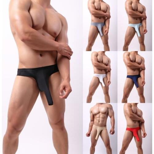 Customize Low Waist Fitness Underwear Men Fashion Elephant Nose Pure Underwear Men Sexy Plain Underwear Gay Underwear Men