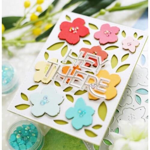 New Flower rectangular frame metal Cutting Dies Stencils DIY Scrapbooking Paper/photo Cards Embossing Dies