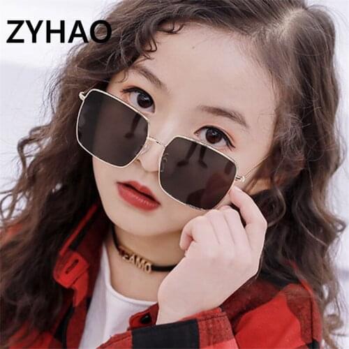 2020 Fashion Marine Kids Sunglasses Metal Square Sunglasses Brand Designer Children Glasses Girls Boys Baby Okulary UV400
