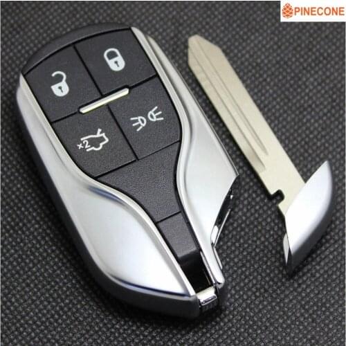 PINECONE Key Case for MASERATI GHIBLI LEVANTE QUATTROPORTE Car Key 4 Buttons Remote Key Shell Cover With Ucut Blade 1 PC