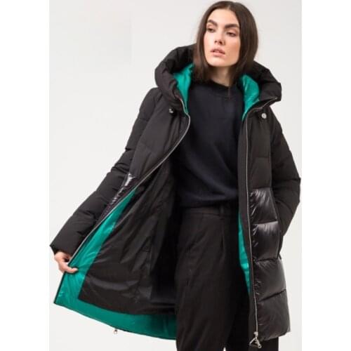 POARKAS Women's Long Down Jackets