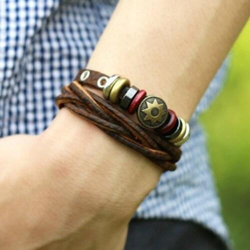 CIBOCIBO Luxury Mens Bracelet 2021 Trendy Brand Design Rope Wristband Bracelet Vintage Fashion Retro Men Gifts Pulsera Hombre