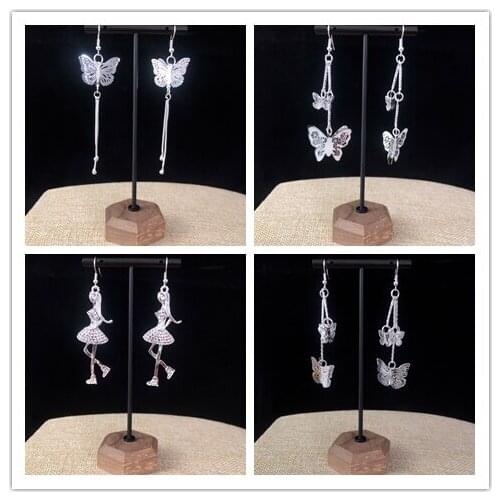 Chinese style Hand made Creative personality for womens earrings long style tassel butterfly earrings fashion jewelry
