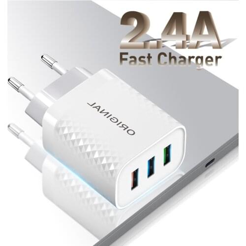 3 USB Charger Fast Wall Charger Power Adapter for Iphone 12Pro 11 Plus Xiaomi Huawei Smart Phone Ipad Quick Charge 3.0 charger