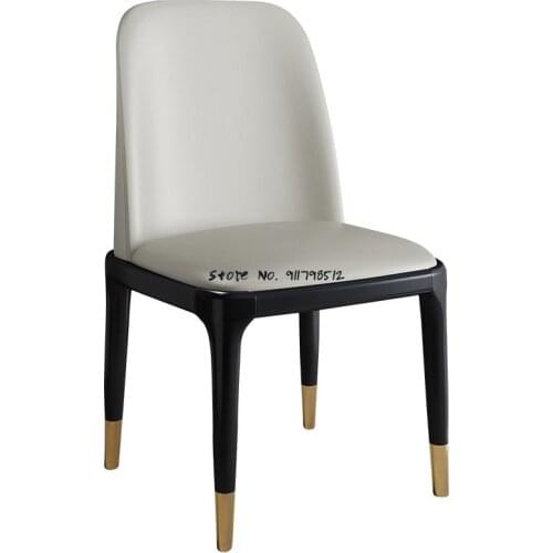 Nordic chair light luxury solid wood dining chair household makeup desk stool back chair simple net red hotel dining table and