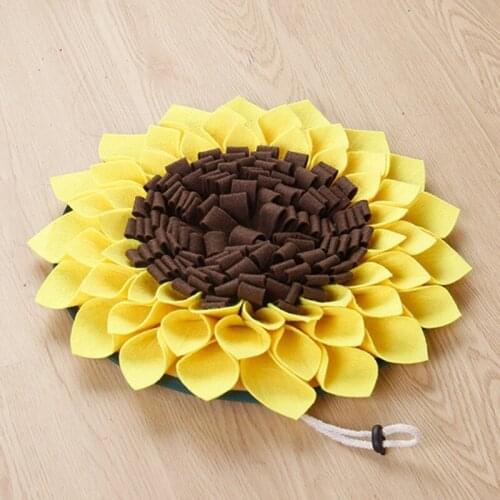 Pet Dog Smell Training Sniffing Pad Sunflower Puzzle Snuffle Mat Slow Feeding Bowl Food Dispenser Relieve Stress Supplies