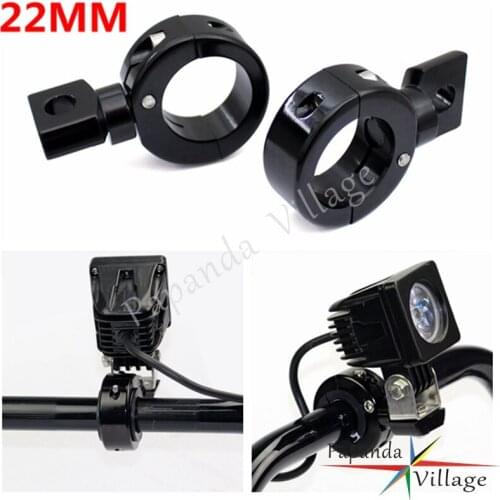 1-1/4" Fog Light Clamp 1" Spotlight Mounting Bracket 7/8" Light Clamp Holder for Harley Honda Suzuki Yamaha CL GL CB VTX Racer