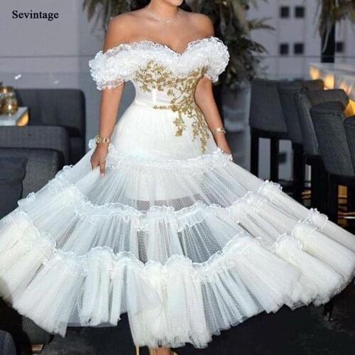 Sevintage Delicate Lace Tiered Prom Dresses A-Line Short Tulle Formal Party Dress Off the Shoulder Homecoming Gowns Custom Made
