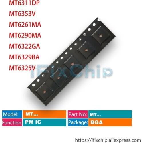 10pcs/lot MT6311DP MT6353V MT6261MA MT6290MA MT6322GA MT6329BA MT6325V Power PM IC PMIC Chip