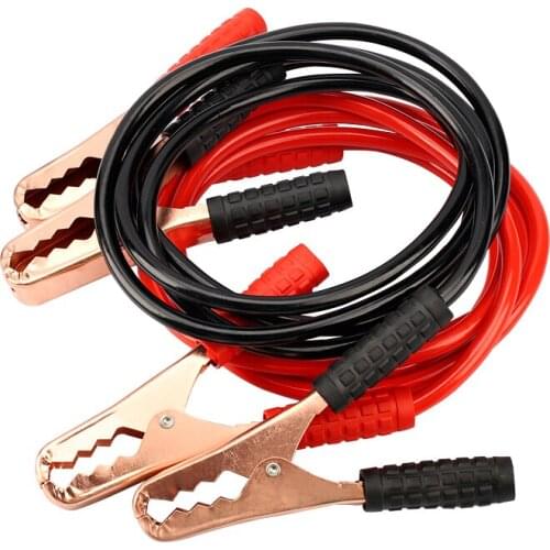 Auto Car Jaw Electric Alligator Clip Battery Test Clamp Cable Black Red 200A 400A 600A 2Pcs