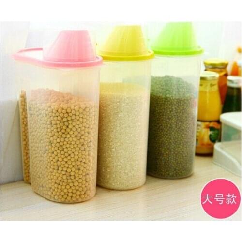5 pieces large size 2.5 L Grains flip canister food storage tank dried fruit snacks sealed storage box container