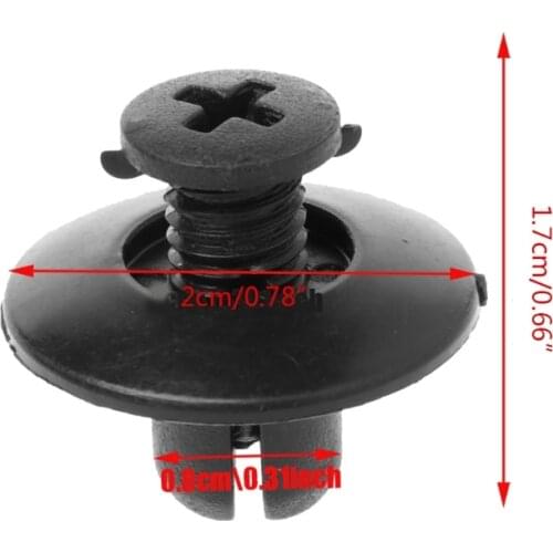 30 Pcs Car 8mm Splash Guard Retainer Clip Fastener for honda Accord Civic Prelude 28TB