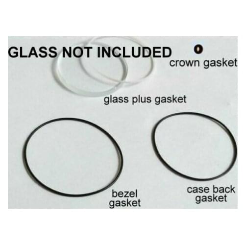 Free Shipping 1pc SKX007 SKX009 7002 Watch Case Back Bezel Crystal Black Gasket Multi Listing