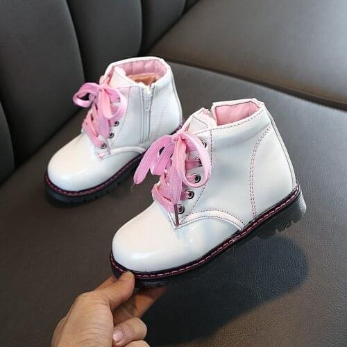 Childrens Shoes Winter Boots For Kids Girls Casual Martin Boots Rubber Waterproof Girls Toddler Snow Boots Plush Warm Shoes New