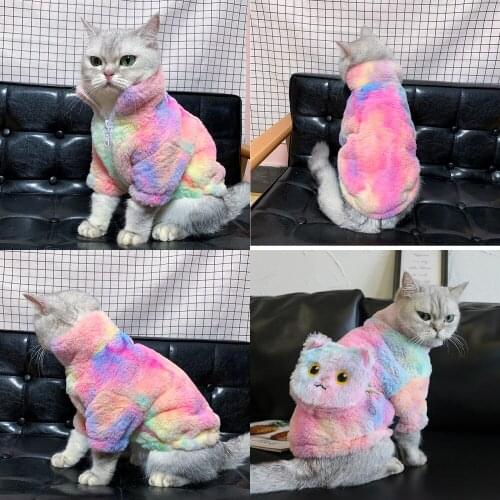 British Shorthair Cat Clothes Small Dog Clothing Winter Pet Coat Jacket Fashion Dog Costume Poodle Bichon Schnauzer Corgi Outfit