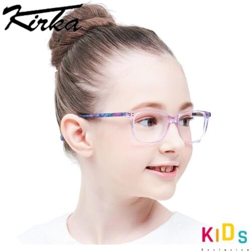 Kirka Kids Glasses Acetate Eyeglass Frames Children Purple Kids Optical Frames Child Glasses Frame For Girls Children Glasses