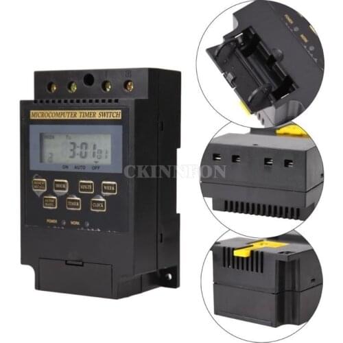 DHL 50PCS Professioanl AC LCD Microcomputer Timer Switch Programmable Controller KG316T 220V (Color: Black)