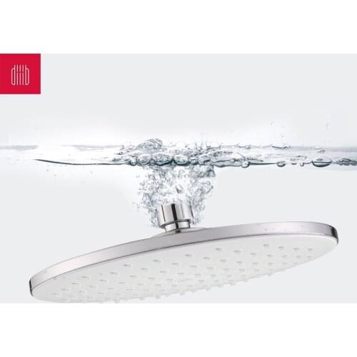 Diiib Dabai 9 inch ABS Top Rainfall Shower Head Bathroom Shower Mirror Technology GB G1/2 Thread Round Shower Head Shower Water